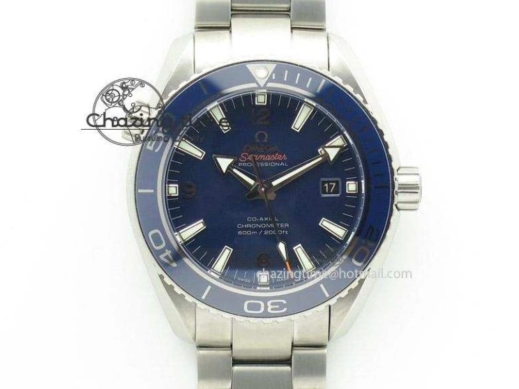 0504 Planet Ocean Master Chronometer Chrono DLC OM 1:1 Best Edition Black Dial On Nylon Strap A Chic 8103
